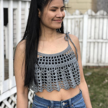 Lace shell tank top