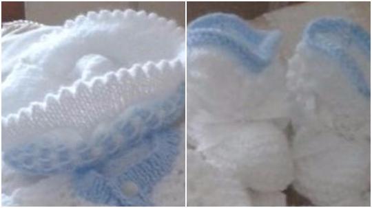Little Bill Cardi, Trousers/Shorts and Hat with matching Booties from birth to 6mths