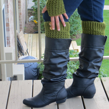 Brooklyn Fingerless Mittens Crochet Pattern