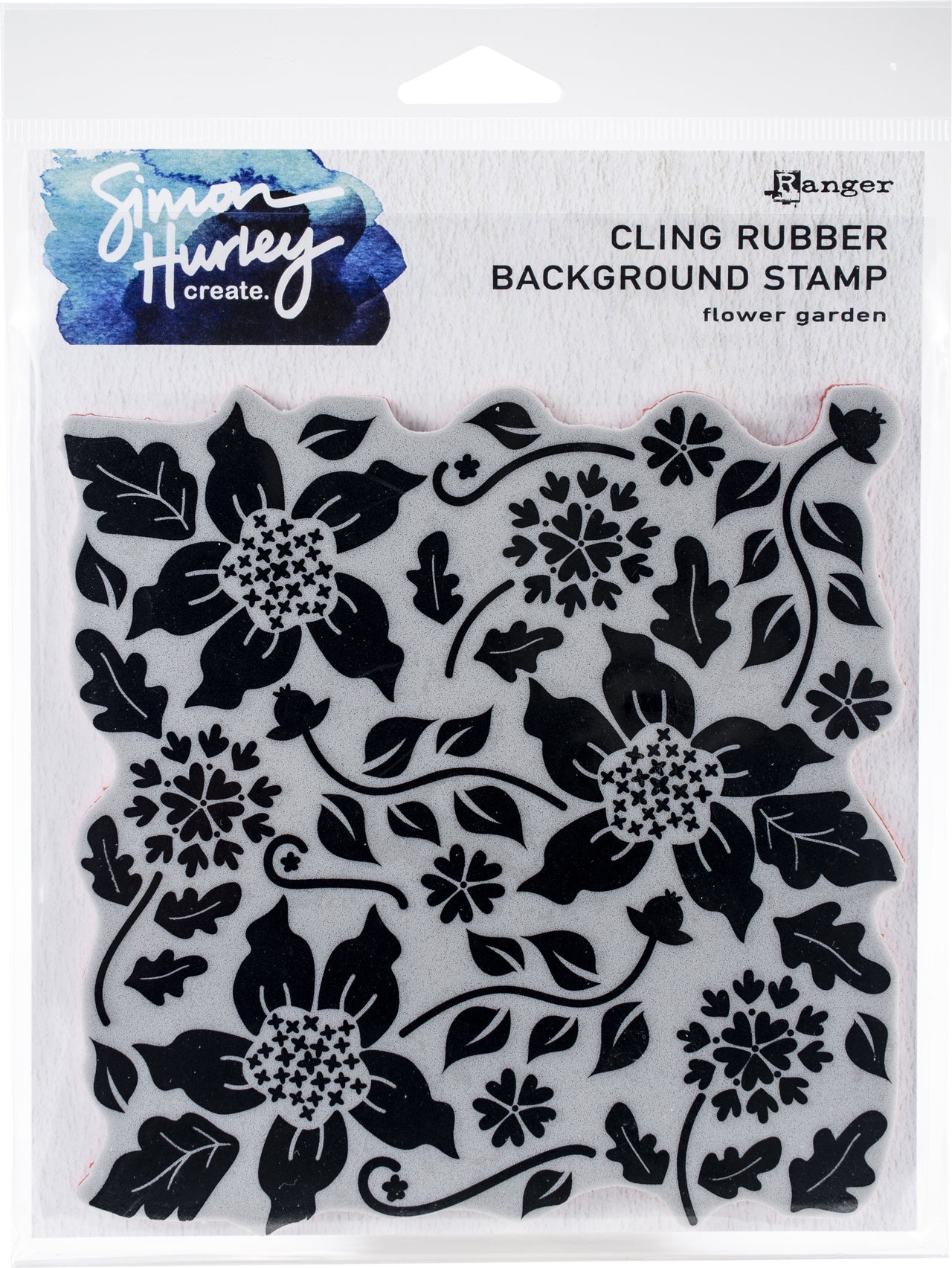 Ranger Simon Hurley create. Cling Stamps 6"X6" - Flower Garden