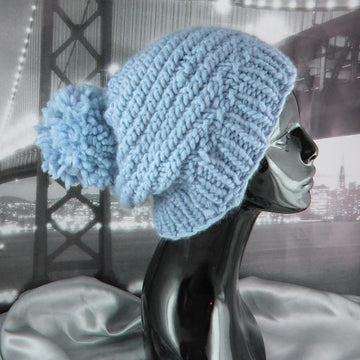 Superfast Swirl Bobble Slouch Hat Circular