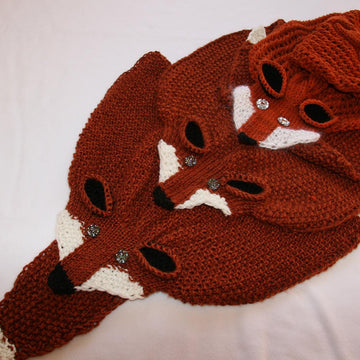 Fox in Love Scarf Cowl