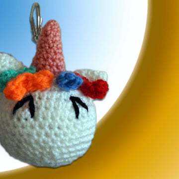 Häkelanleitung Schlüsselanhänger Einhorn