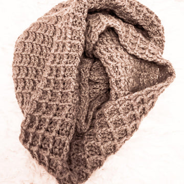 Chunky Waffle Infinity Scarf