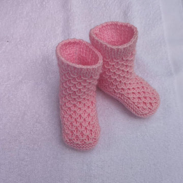 Gorgeous Pink Baby Booties