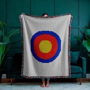 Bauhaus Circle Blanket C2C Crochet Pattern