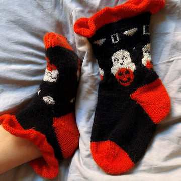 Spooky Season Halloween Socks 2 Versions Included
