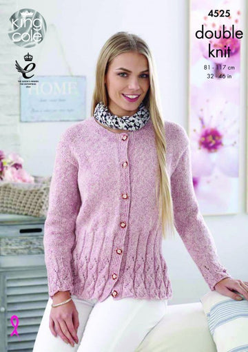 Cardigan and Sweater in King Cole Authentic - 4525 - Leaflet