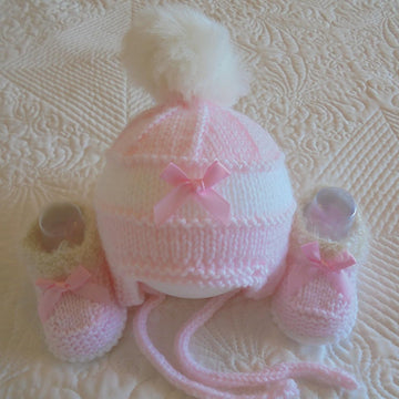 Baby Girl Winter Shoe Hat