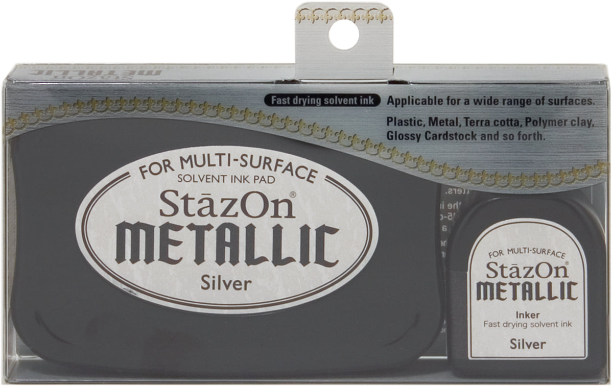 Imagine StazOn Metallic Solvent Ink Kit - Silver