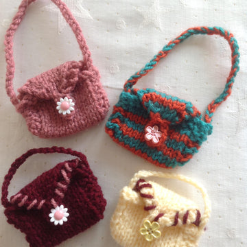 Multi colour dress, bolero, bag for 18" doll
