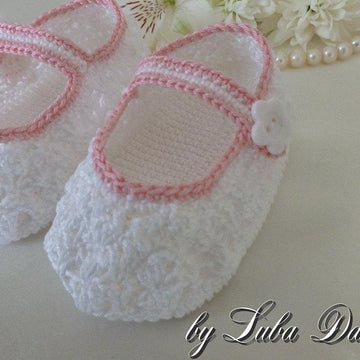 Lacy Crocheted Baby Shoes