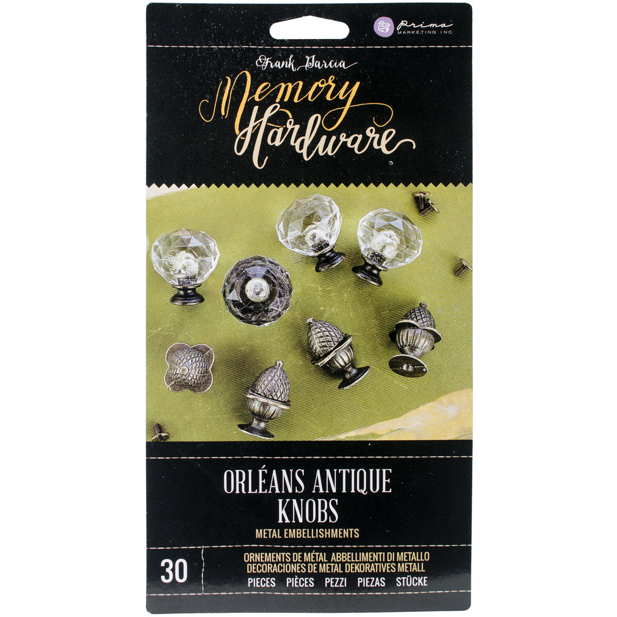Prima Marketing Memory Hardware Embellishments - Orleans Antique Knobs