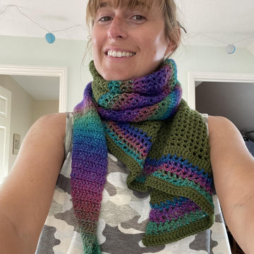 Laetitia Rainbow Triangle Scarf