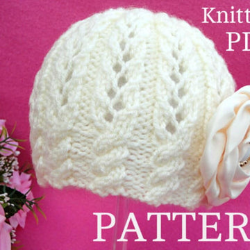 Knitting PATTERN Baby Beanie Newborn Girl