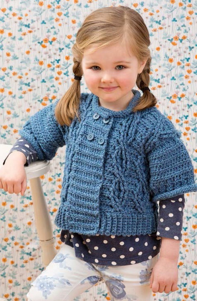 Cool Cables Sweater & Leg Warmers in Red Heart Super Tweed - LW3598