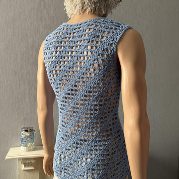 Barber's Pole Mesh Tank Top