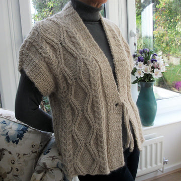 Tie Front Gilet with Incorporated Borders