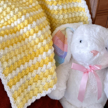 Lemon Drop Ice Cream Baby Blanket (DK Yarn - Beginner Friendly)