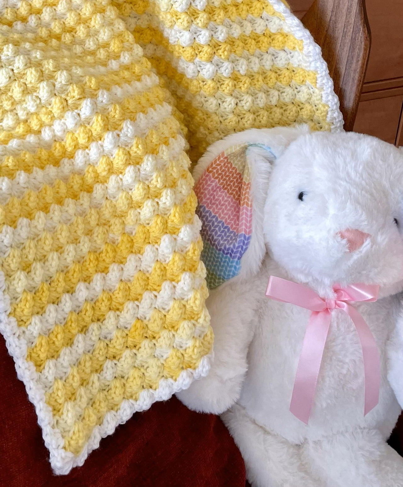 Lemon Drop Ice Cream Baby Blanket (DK Yarn - Beginner Friendly)
