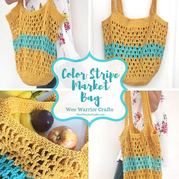 Color Stripe Market Bag