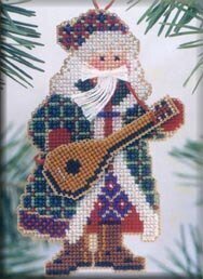 Mill Hill Mandolin Santa Beaded Cross Stitch Kit
