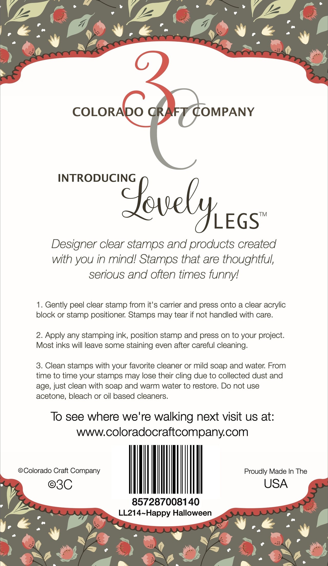 Colorado Craft Company Clear Stamps 4"X6" - Happy Halloween-Lovely Legs
