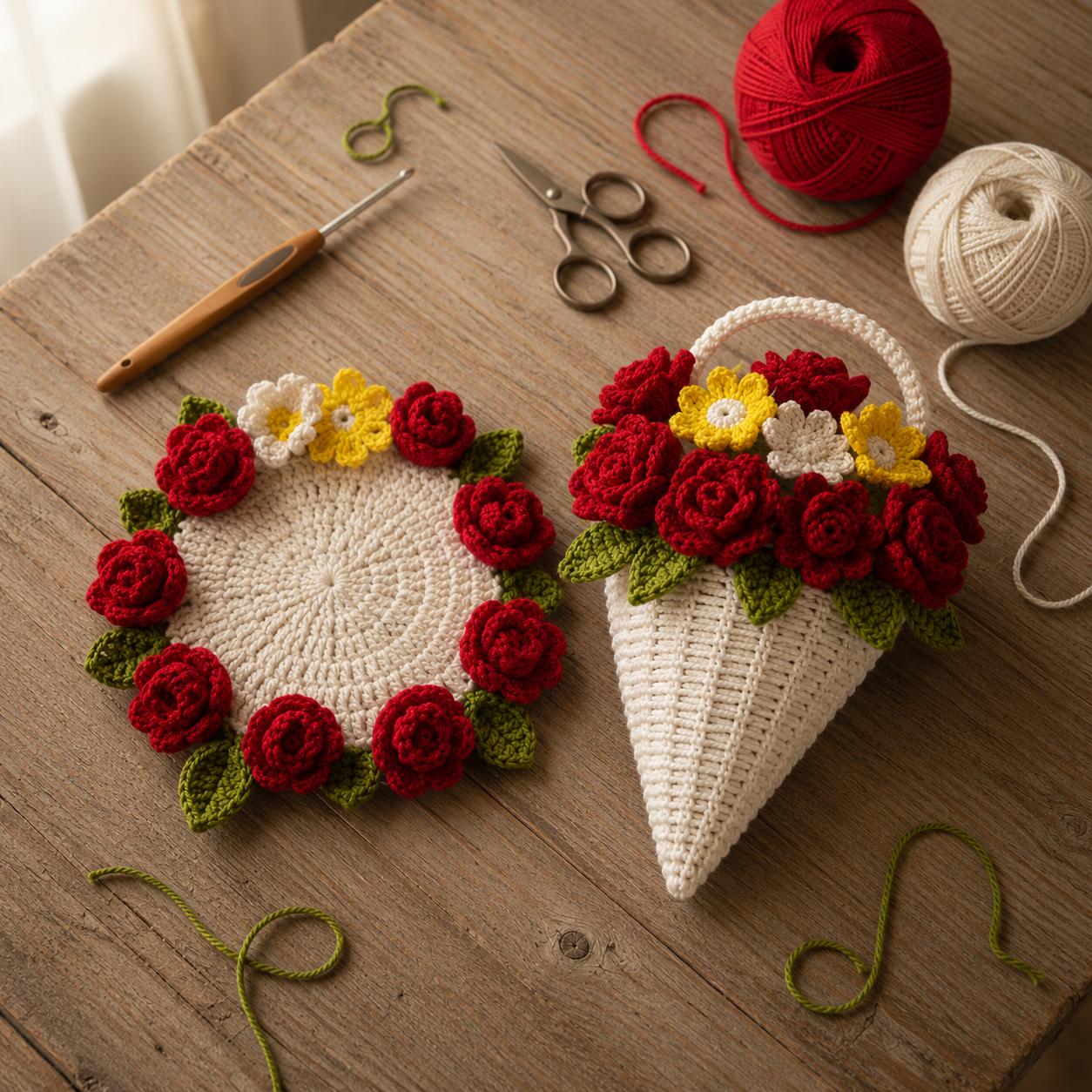Crochet Flower Bouquet Pattern PDF + English Video Tutorial
