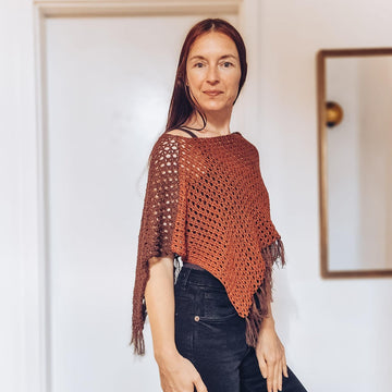 Ember Fringe Poncho