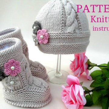 Newborn Baby Booties Baby Beanie Knitting Pattern