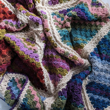Rustic Squares Temperature Blanket
