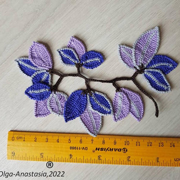 Branch with blue leaves