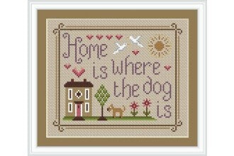 Little Dove Designs Home Is Where The Dog Is Cross Stitch Kit - Multi