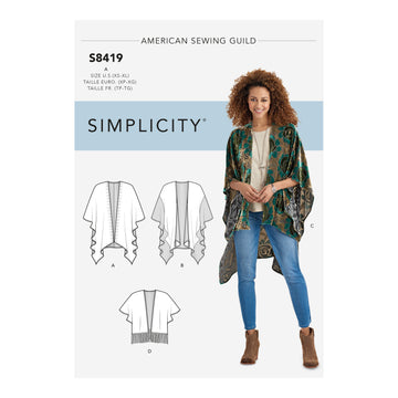 Simplicity Women's Wrap with Variations 8419 - Paper Pattern, Size A (XS-S-M-L-XL)