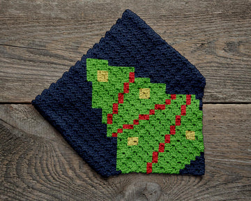 Christmas Tree Bandana C2C Crochet Pattern