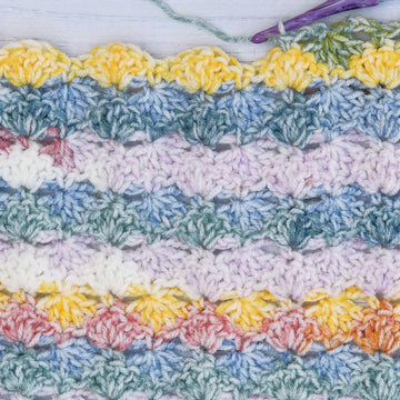 Watercolor Shells Afghan