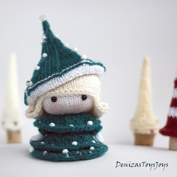 Tanoshi Small Doll in the Christmas Tree dress