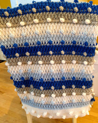Bobble Blanket Decked in Blue