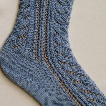 My First Cable Lace Socks