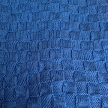 Easy Basket Weave Blanket, Knitting Pattern