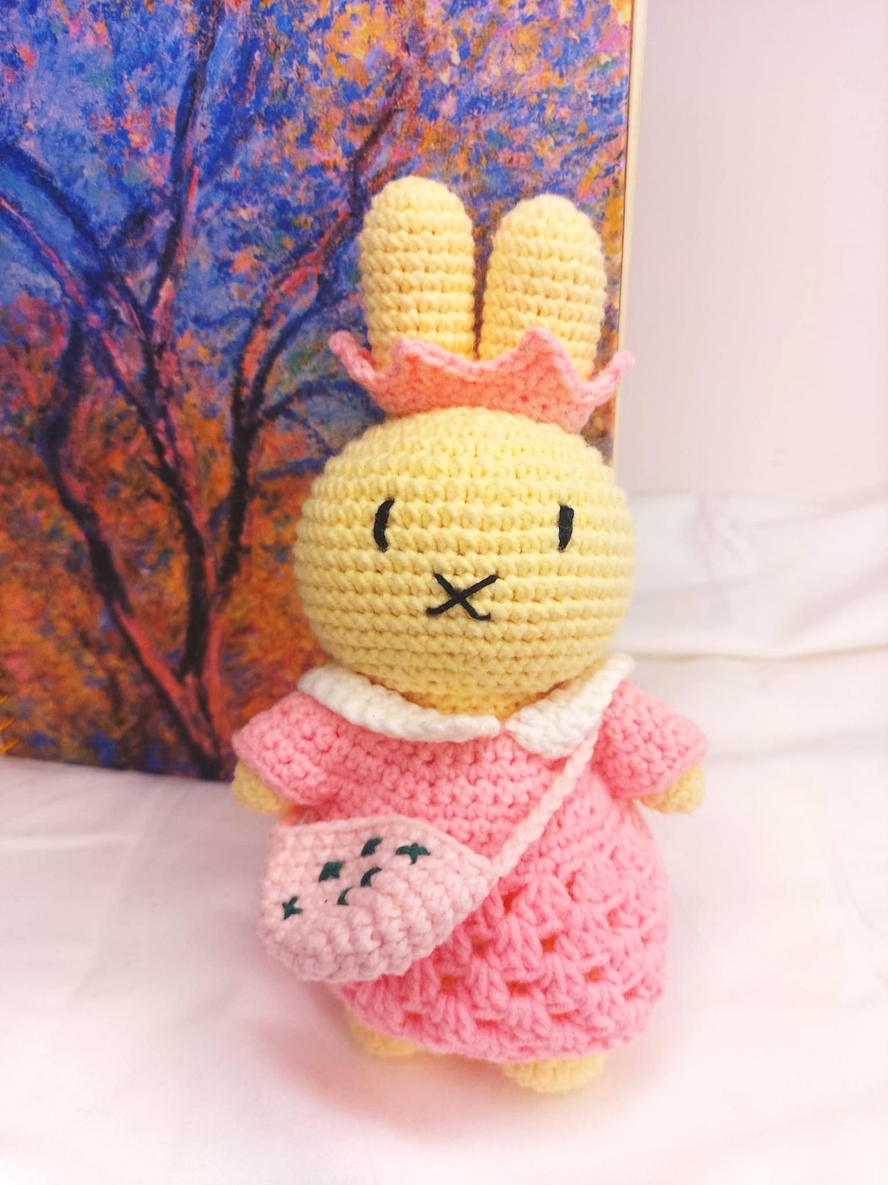 Miffy  Bunny Outfit -- Pink Dress+Bag+Crown