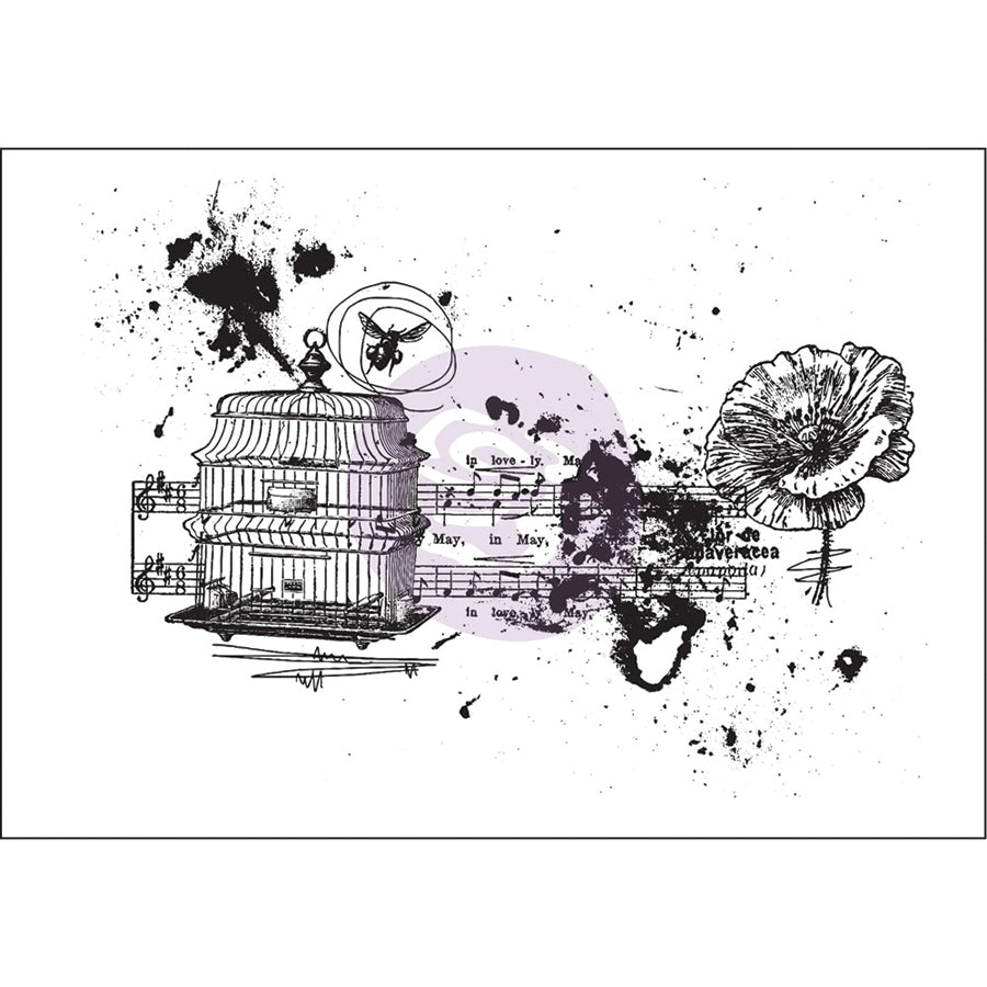 Prima Marketing Cling Stamp 3.5"X5" - Romanticism