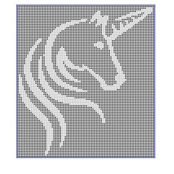 Unicorn Head Outline Wavy Mane