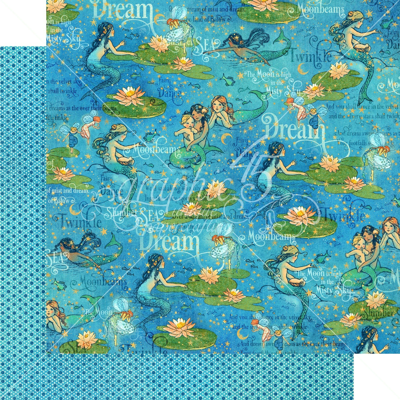 Graphic 45 Dreamland Double-Sided Cardstock 12"X12" 25/Pkg - Moonbeam Dance