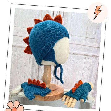 Dinosaur Hat and Mittens Set