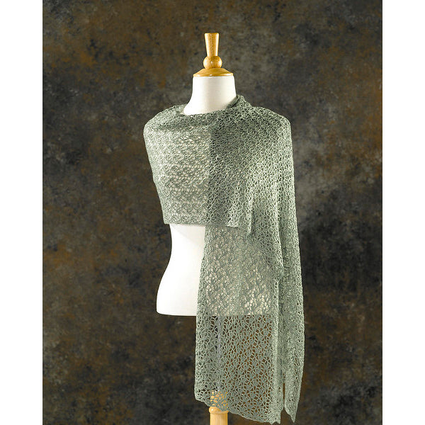 205 Crocus Bud Crocheted Shawl - Crochet Pattern for Women in Valley Yarns 2/10 Merino Tencel