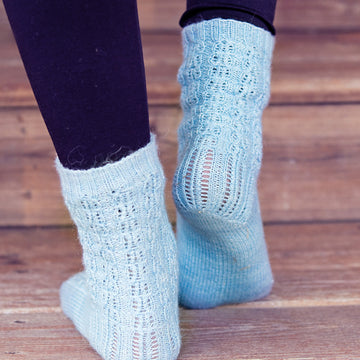 Helada Lace Socks in SweetGeorgia Bulletproof Sock - Downloadable PDF