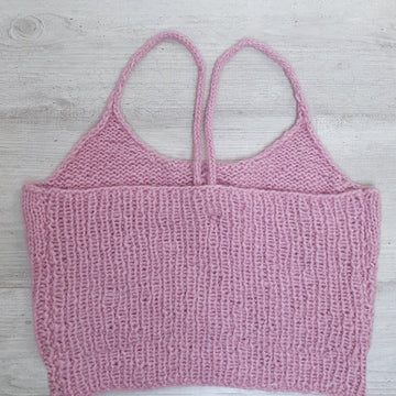 Knitted Cami Vest Top with Bow