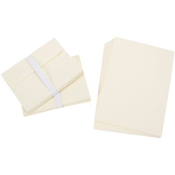Darice Heavyweight A7 Cards/Envelopes (5.25"X7.25") 50/Pkg - Ivory