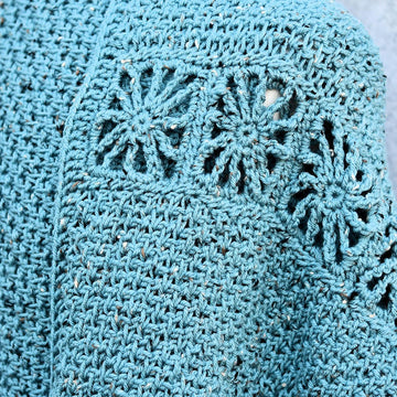 Tunisian Seed Stitch Wrap